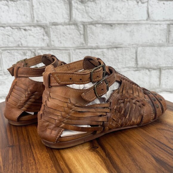 Bed Stu Claire III Gladiator BOHO Womens 8.5 Huarache Brown Leather Sandals - Picture 5 of 15